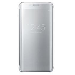 SAMSUNG Custodia cover a libro per Samsung Galaxy S6 Edge originale Clear View silver